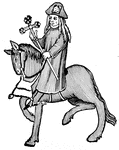 The Pardoner from Chaucer's Canterbury Tales. Illustrated by Agnus MacDonall.