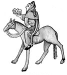 The Clerk of Oxford from Chaucer's Canterbury Tales. Illustrated by Agnus MacDonall.