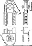 An illustration of sections of a grain elevator.