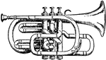 The cornet is a brass instrument very similar to the trumpet, distinguished by its conical bore, compact shape, and mellower tone quality. The most common cornet is a transposing instrument in B&#9837;. It is not related to the medieval cornett or cornetto. The cornet was originally derived from the post horn. Sometimes it is called a cornopean, which refers to the earliest cornets with the St&ouml;lzel valve system.