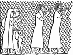 An illustration of prisoners of Lachish.