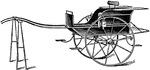 The Ripon cart is a horse-drawn village cart with two wheels and and a seat in the carriage.