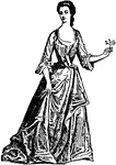 An illustration of an English lady; a lady is a woman who is the counterpart of a lord, or of a gentleman.