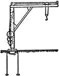 An illustration of a foundry crane.