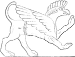 A representation of an Assyrian griffin that adorned their buildings prior to the Persian conquest.