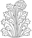 The Leaf Displayed is often used as a design on Roman reliefs, however, it is more richly developed on Florentine Pilasters.