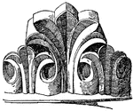 The Romanesque Leaf design has more rounder and broader tips.