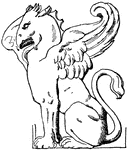 The Sitting Griffin is used as a support of a seat in the Castle of Gaillon during the French Renaissance.