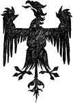 The Gothic Heraldic Eagle was designed by French Architect Viollet-le-Duc.