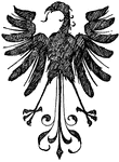 This Gothic Heraldic Eagle comes from an oil painting.