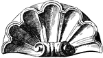 This Scallop Design Shell was used as a decoration of a niche. A design commonly used during the Late Renaissance.