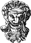 This Blunt Grotesque mask is found in the castle of Ecouen in France in 1538.