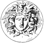 This Medallion Medusa Head is a French design.