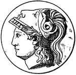 The Minerva head is a design on the Greek Goddess Athena. This design frequently occurred on medallions.