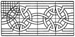 The Romanesque interlacement band consists of wavy arcs and curves that have an angular bend. It is found in the archivolt (band curve) in Segovia, Spain.