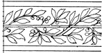 The laurel undulate band is a wavelike design of laurel leaves and berries.