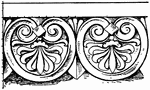 The graeco-italic cresting border is a valence-like border on the ridge or top of a roof. It has a downward growth design.