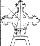This 11th century tomb cross is found in a churchyard.