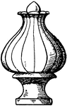 The modern knob finial is typically used as termination in architecture and furniture.