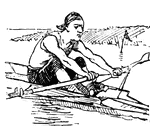 Man rowing.
