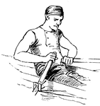 Man demonstrating the recover when rowing.