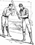 The batter and catcher playing baseball.