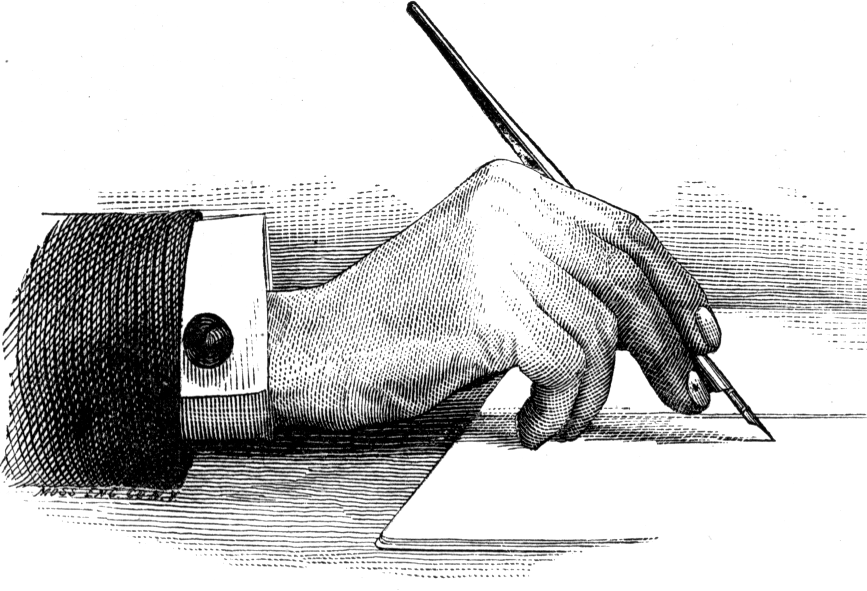 Hand holding a pen | ClipArt ETC