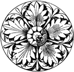 The Italian rosette is a renaissance design made of five divisions. It is found on the door of the baptistery in Parma, Italy.