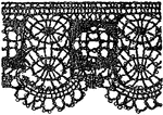 The modern pillow lace border is a form of textile art that has a combination of the conventional treatment and delicate hand-work.