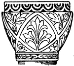 The byzantine capital is found in the St. Sophia in Turkey. This design is called a Trapeziform, a byzantine design that has a cylindrical shaft continued to the square abacus.