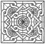 The Byzantine square panel design is a bas-relief design found in San Marco, Venice, Italy.