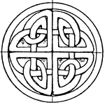 This Celtic stone cross circular panel is found in St. Vigeans, Angus, Scotland.