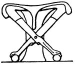The Egyptian Folding-Chair in the 18th dynasty was found in the tomb of Chambali. This Folding-chair had crossing struts combined to form a ribbed chair.