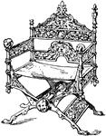 This Medieval Folding-Chair dates back to the 12th century, it was made of bronze. Its an Arm-Chair that folds but sometimes has to be taken apart before it can be folded up.
