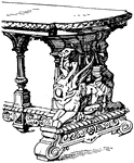 The Modern table was sometimes replaced by pillars of balausters or other legs are employed in addition.