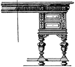 The Modern Writing-Table had eight legs and side drawers.