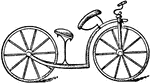 The bicycle, bike, or cycle is a pedal-driven, human-powered vehicle with two wheels attached to a frame, one behind the other.