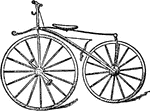 Boneshaker is a name used from about 1869 up to the present time, to refer to the first type of true bicycle with pedals, which was called "velocipede" (from the Latin for "fast foot") by its manufacturers. "Boneshaker" refers to the extremely uncomfortable ride, which was caused by the stiff wrought-iron frame and wooden wheels surrounded by tires made of iron.