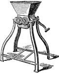 An illustration of a curd mill.