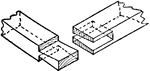 An illustration of dovetail joint. A dovetail joint or simply dovetail is a joint technique most commonly used in woodworking joinery. Noted for its resistance to being pulled apart (tensile strength), the dovetail joint is commonly used to join for example the sides of a drawer to the front.