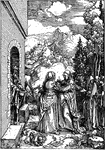 "D&uuml;reresque Detail, as illustrated in a woodcut by D&uuml;rer." -Whitney, 1911