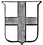 Cross design on shield