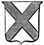 Saltire (X) on shield