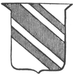 Bendlet, slanted stripes on shield.