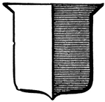 Two-tone shield, divided vertically.