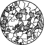 Granite texture, holocrystalline.