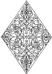 The Lozenge Panel ClipArt gallery contains 8 examples of diamond or rhombus shaped decorative panels.
