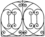 The grill panel is an Italian Renaissance design found in Padua, Italy.