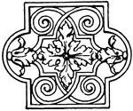The Lattice panel is a late German Renaissance. It is designed in the shape of an oblong and an ellipses.
