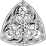 The trefoil tracery panel is a Gothic design.
